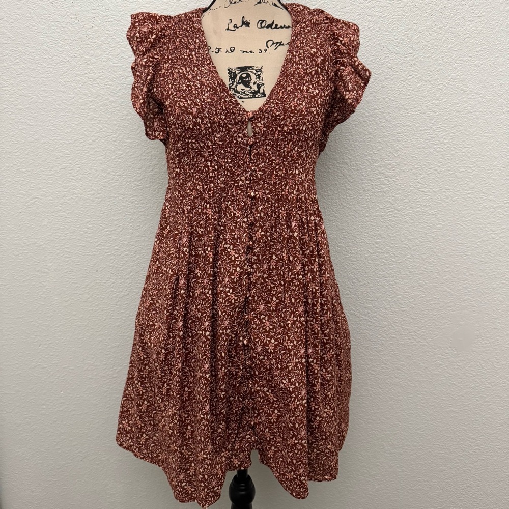 Madewell Pintuck Mini Dress in Florentine Floral Size XS - Picture 2 of 16